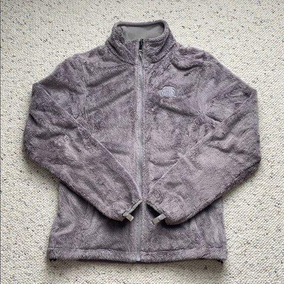 The North Face Jackets & Blazers - North Face Osito Grey/Silver Fleece Fuzzy Jacket
